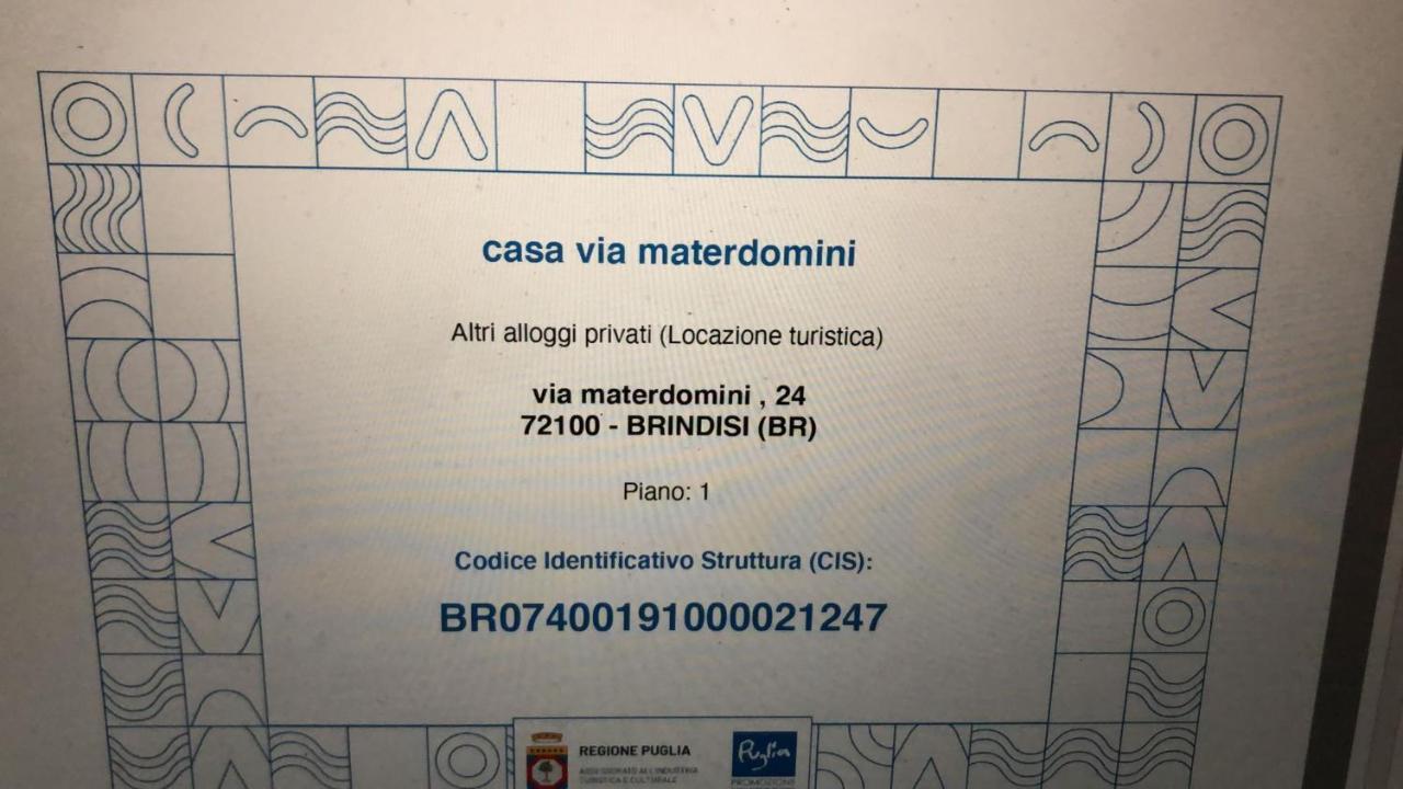 Casa Via Materdomini * Brindisi